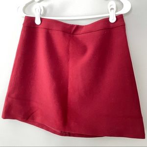 Express Spice Red Pencil Mini Skirt